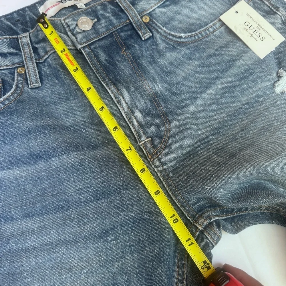 Guess Men's Distressed Blue Slim Boot Jeans